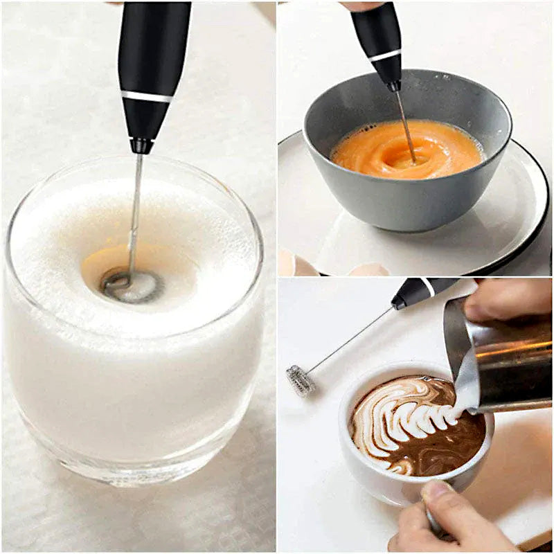 2-in-1 USB Rechargeable Milk Frother & Egg Beater – 3-Speed Handheld Electric Foam Maker